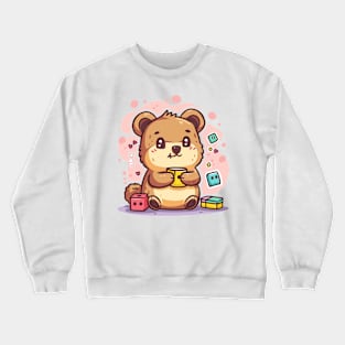 Kawaii Quokka building lego block Crewneck Sweatshirt